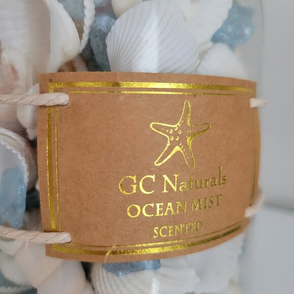GC Naturals Fragrance Seashell Jar Ocean Mist Scented Beautiful Ocean Décor - Picture 3 of 7